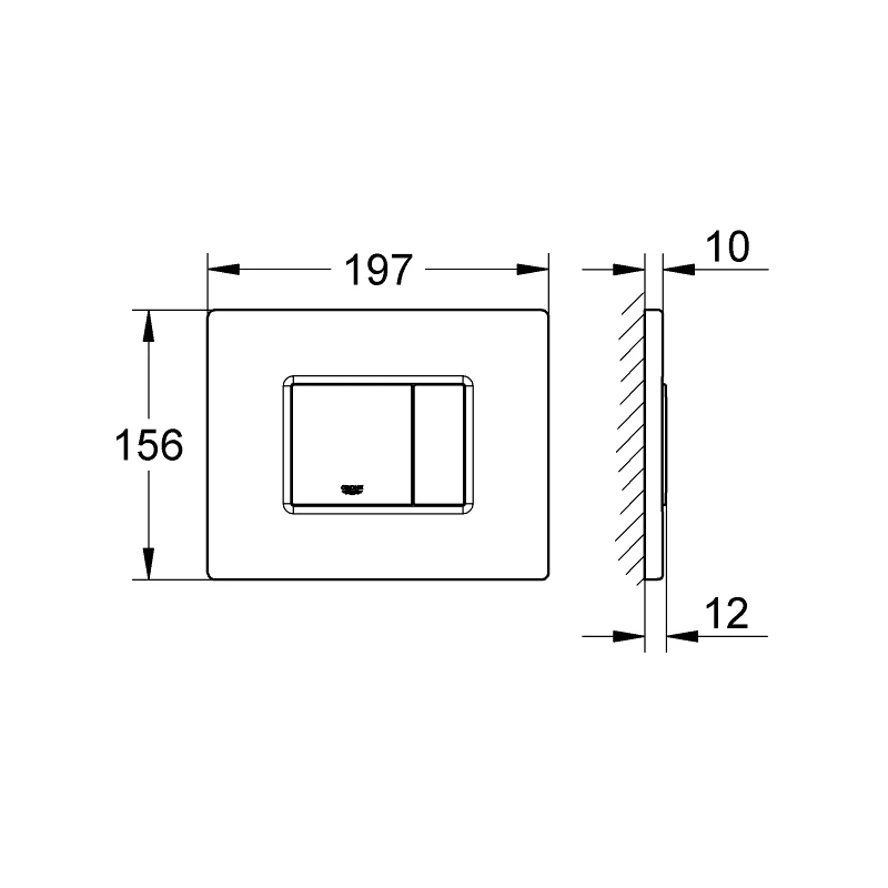 Grohe Skate Cosmopolitan Flush Plate 38732 Sunrise 3 Grohe Skate Cosmopolitan Flush Plate 38732 Sunrise - Image 3