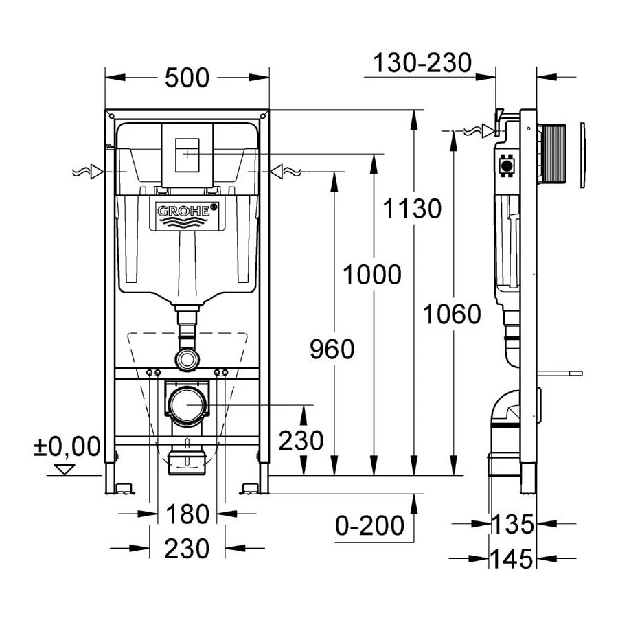 Grohe Rapid SL Skate Cosmopolitan 4 In 1 Set For WC 1.13m 38827 2 Grohe Rapid SL Skate Cosmopolitan 4 In 1 Set For WC 1.13m 38827 - Image 2