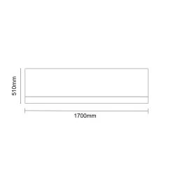 White 1700mm Acrylic Front Bath Panel -Bathroom Supplie Shop ideal white 1700mm acrylic front bath panel line side 14147.1658746756