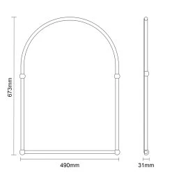Richmond Polished Chrome 480mm X 670mm Arched Mirror 7 Richmond Polished Chrome 480mm X 670mm Arched Mirror -Bathroom Supplie Shop richmond polished chrome 480mm x 670mm arched mirror line side 07832.1652444500