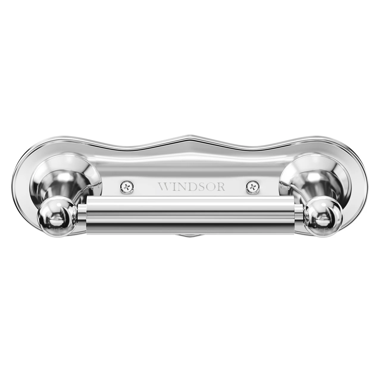 Windsor. Windsor 1930 Traditional Polished Chrome Wall Mounted Double Post Toilet Roll Holder - Image 2