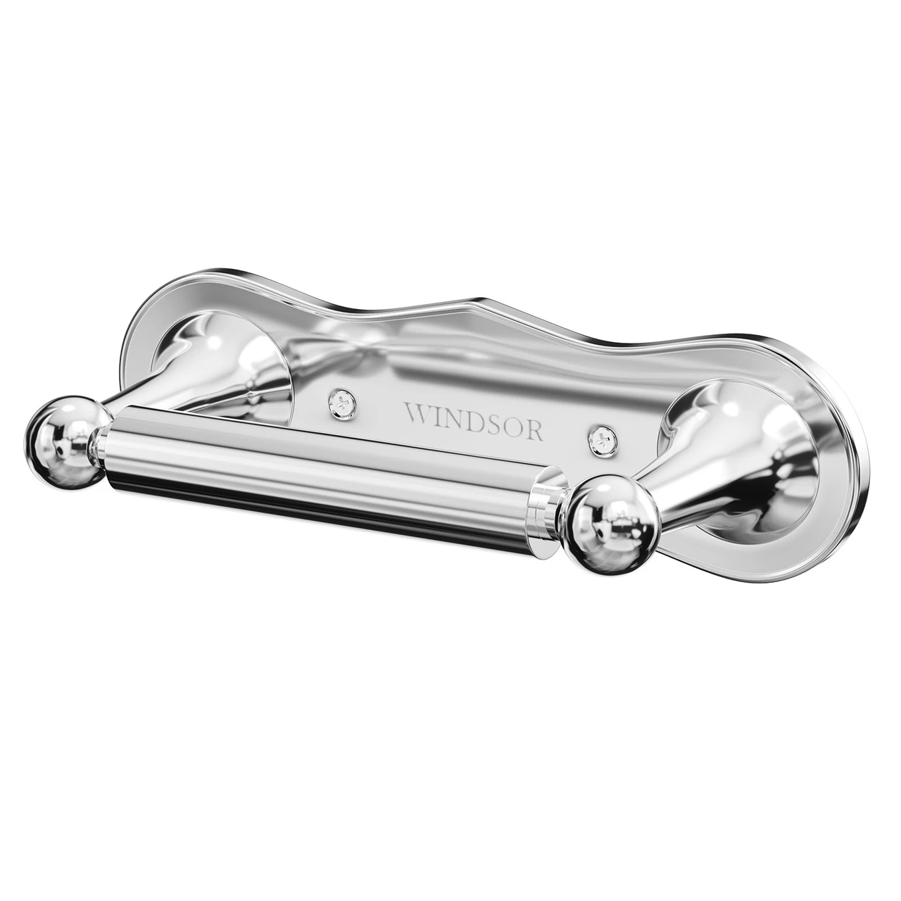 Windsor. Windsor 1930 Traditional Polished Chrome Wall Mounted Double Post Toilet Roll Holder