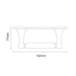 Windsor. Windsor 1930 Traditional Polished Chrome Wall Mounted Double Post Toilet Roll Holder -Bathroom Supplie Shop windsor 1930 traditional polished chrome wall mounted double post toilet roll holder top line drawing 09888.1661339722