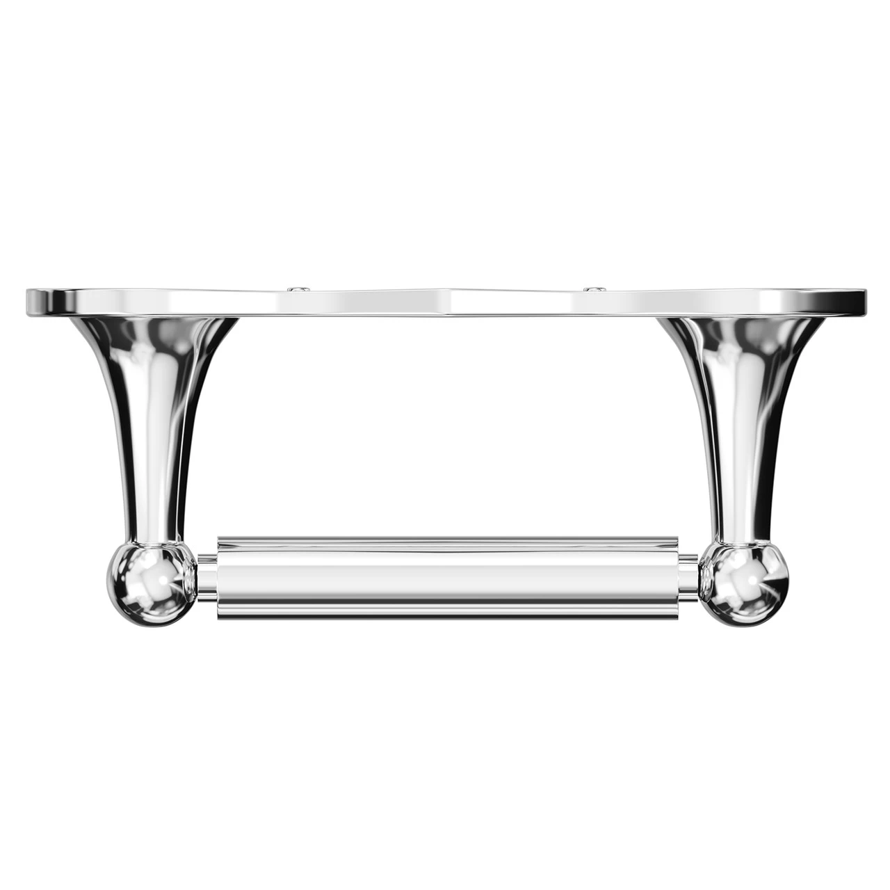 Windsor. Windsor 1930 Traditional Polished Chrome Wall Mounted Double Post Toilet Roll Holder - Image 5